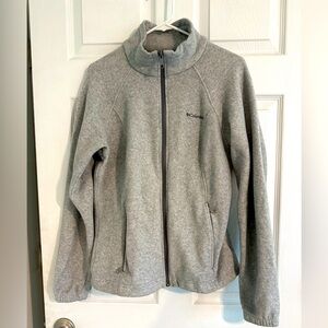 Columbia fleece gray, full zip, Medium